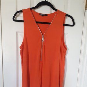 Cable & Gauge Orange Sleeveless Top